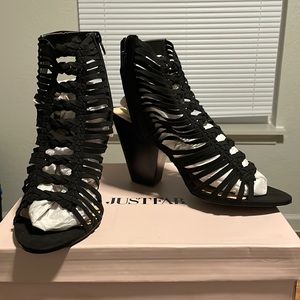 JustFab Abba heeled sandal (discontinued)